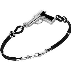 New Zancan Kevlar Bracelet With Silver Gun. Bracelets