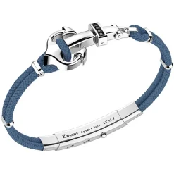 Best Zancan Kevlar Bracelet With Silver Anchor And Black Stones. Bracelets