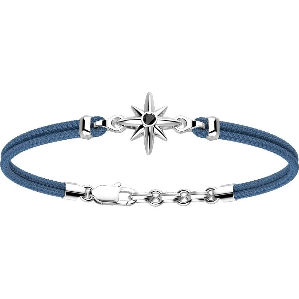 Cheap Zancan Kevlar Bracelet With Silver Wind Rose. Bracelets