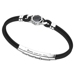 Cheap Zancan Kevlar Bracelet With Silver Tag And Mother Of Pearl. Bracelets