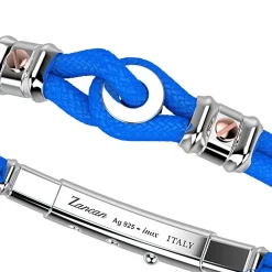 Online Zancan Kevlar Bracelet With Nautical Knot And Rose Gold Screws. Bracelets