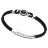 Flash Sale Zancan Kevlar Bracelet With Silver Tag And Onyx. Bracelets