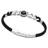 Discount Zancan Kevlar Bracelet With Silver Tag And Onyx. Bracelets
