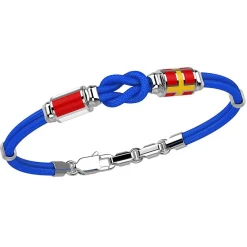 Online Zancan Kevlar Bracelet With Knot And Silver Nautical Flags. Bracelets