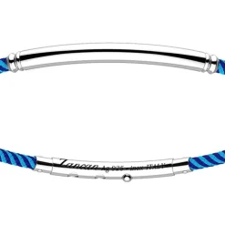 Shop Zancan Kevlar Bracelet With Silver Tag. Bracelets