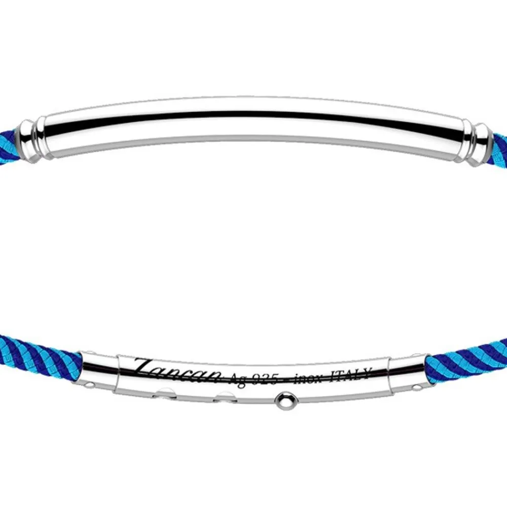 Shop Zancan Kevlar Bracelet With Silver Tag. Bracelets