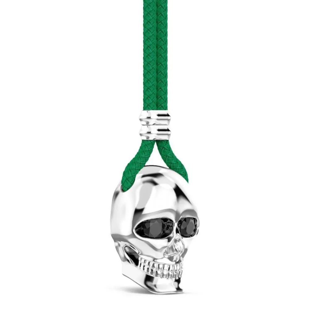 Best Sale Zancan Kevlar Necklace With Silver Skull Pendant. Colliers