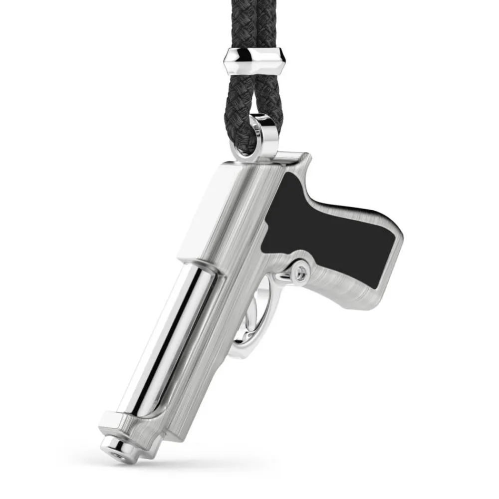 Online Zancan Kevlar Necklace With Silver Gun Colliers