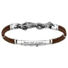 Online Zancan Leather And Silver Bracelet With Wolf. Bracelets