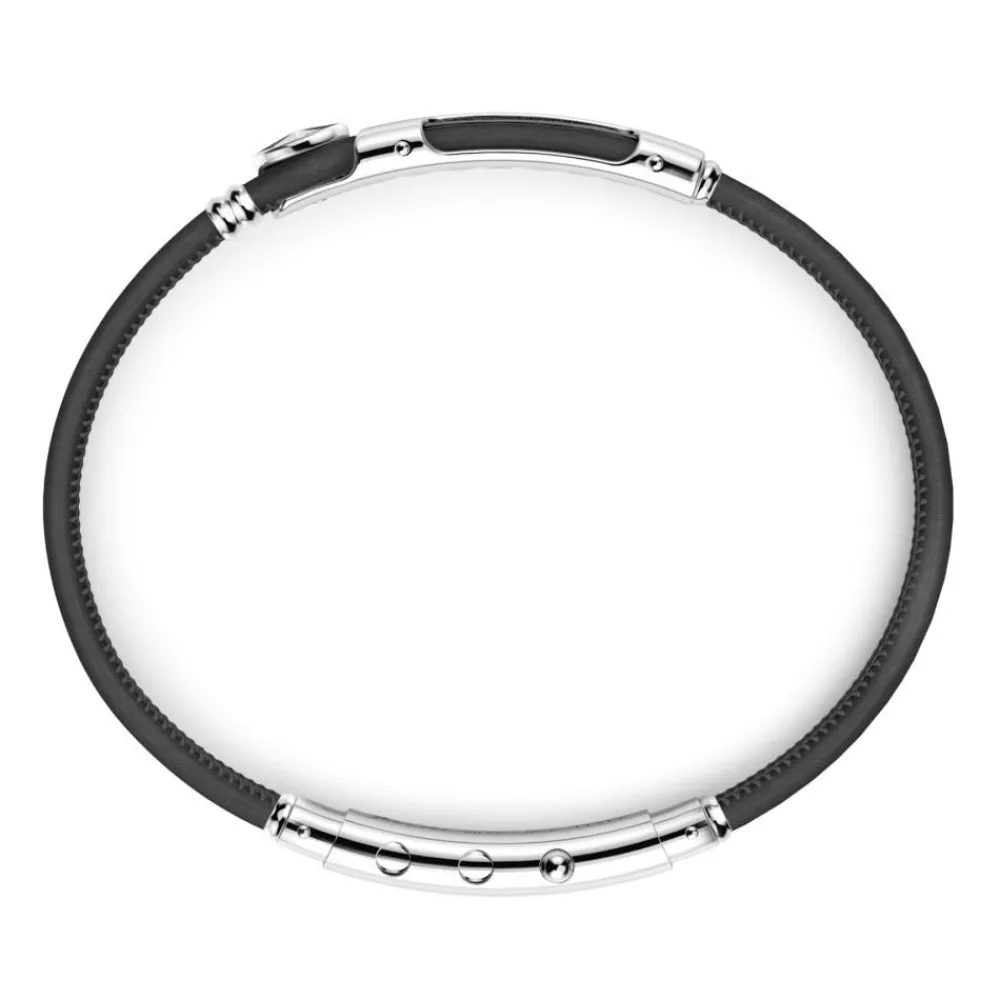 Cheap Zancan Leather Bracelet With Silver Tag. Bracelets