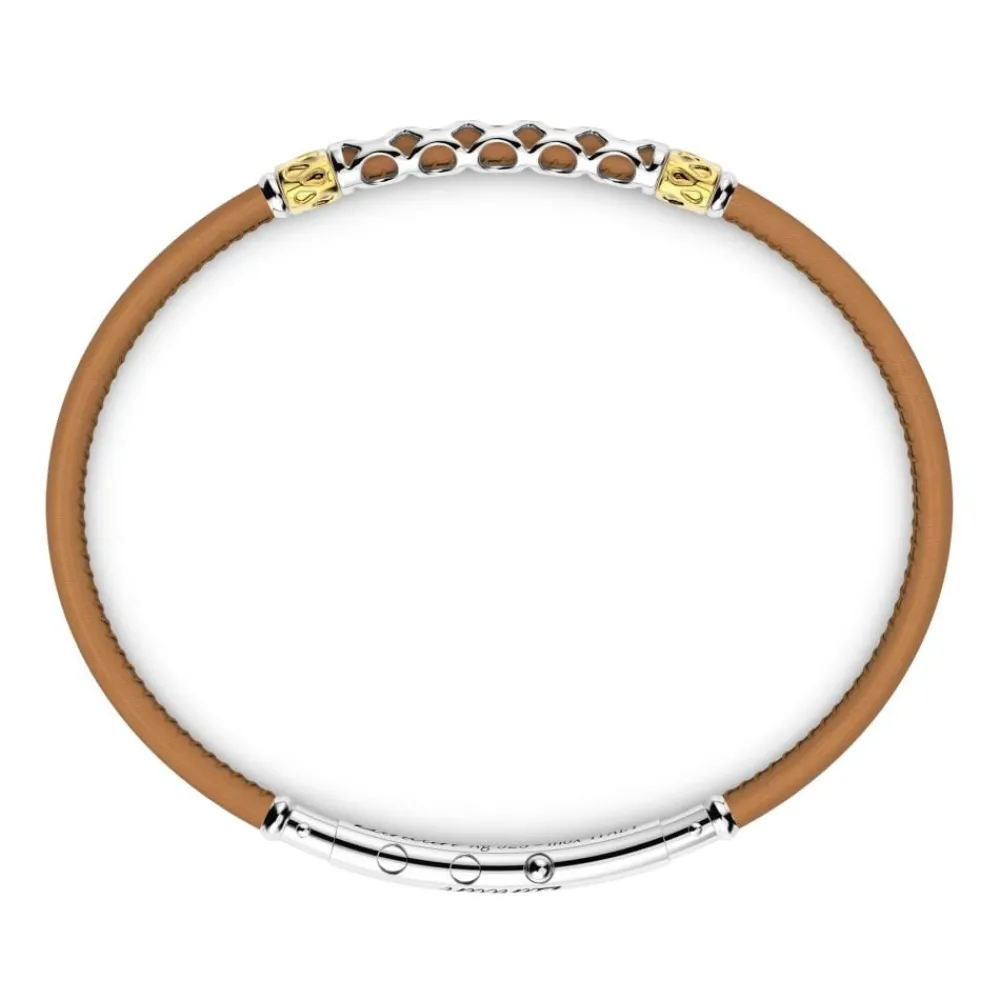 Best Sale Zancan Leather Bracelet With Silver Tag. Bracelets