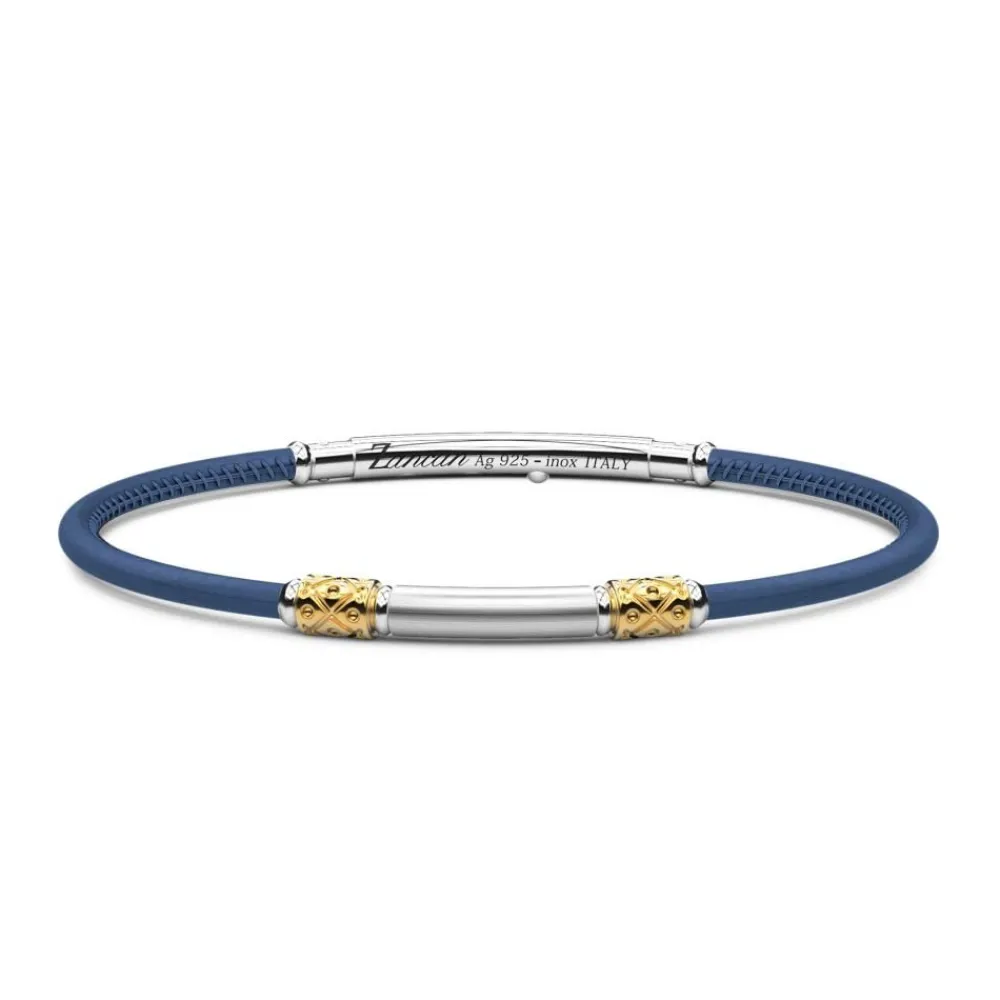 Shop Zancan Leather Bracelet With Silver Tag. Bracelets