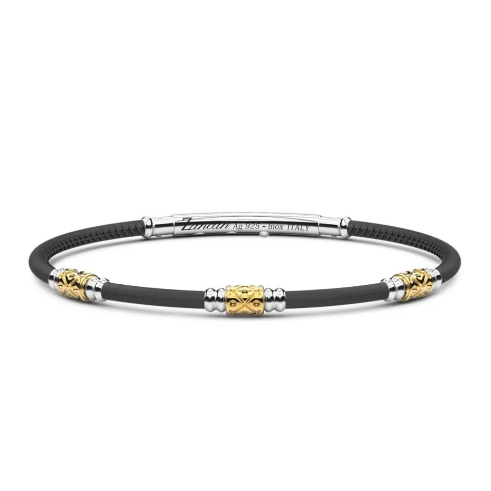 Flash Sale Zancan Natural Leather Bracelet With Silver Elements. Bracelets