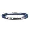 Hot Zancan Natural Leather Bracelet With Silver Tag And Black Stones. Bracelets