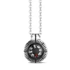 Best Sale Zancan Necklace With Black Silver Compass. Colliers