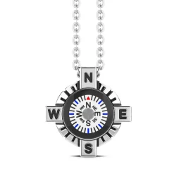 Flash Sale Zancan Necklace With White Silver Compass. Colliers
