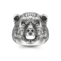 Online Zancan Ring With Silver Bear. Bagues