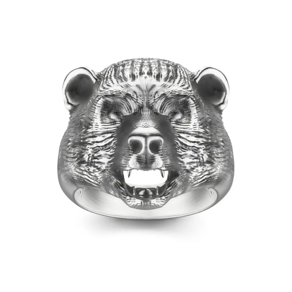 Online Zancan Ring With Silver Bear. Bagues
