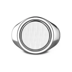 Cheap Zancan Round Silver Signet Ring. Bagues