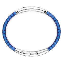 Shop Zancan Silicone Bracelet With Silver Tag And Black Stones. Bracelets