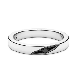 Best Sale Zancan Silver And Black Stone Band Ring. Bagues