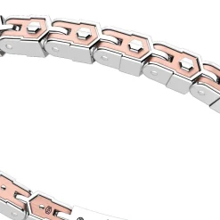 Fashion Zancan Silver And 18K Rose Gold Link-Only Bracelet. Bracelets