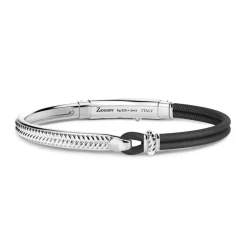 Fashion Zancan Silver And Natural Leather Bracelet. Bracelets