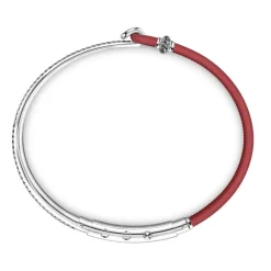 Flash Sale Zancan Silver And Natural Leather Bracelet. Bracelets
