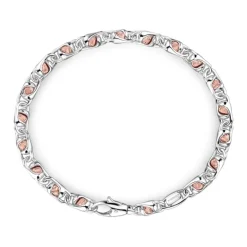 Cheap Zancan Silver And Rose Gold Chain Men'S Bracelet. Bracelets