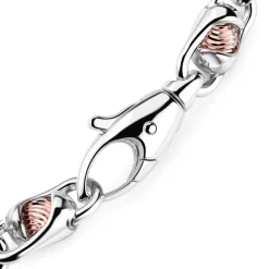Cheap Zancan Silver And Rose Gold Chain Men'S Bracelet. Bracelets