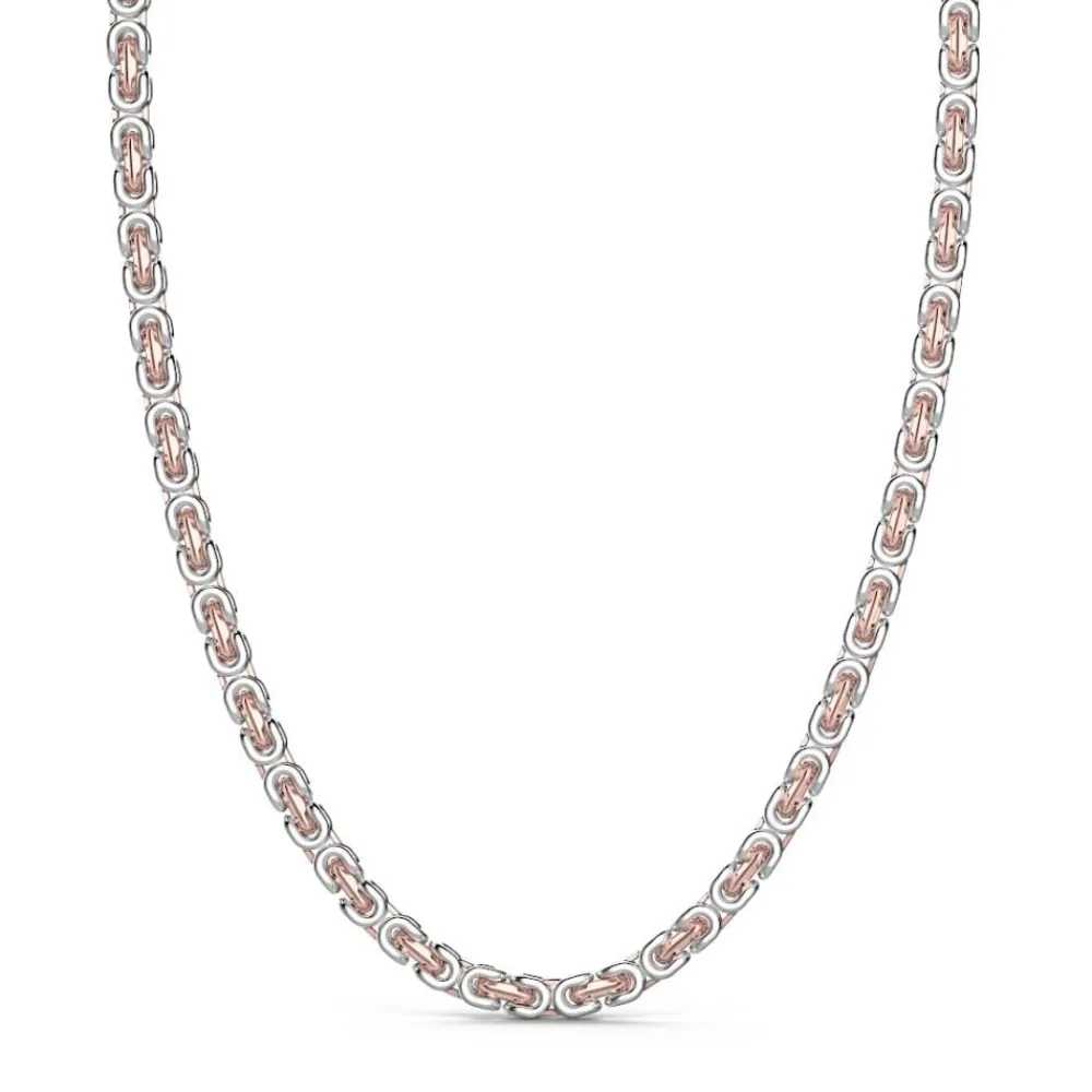 Cheap Zancan Silver And Rose Gold Chain Men'S Necklace. Colliers