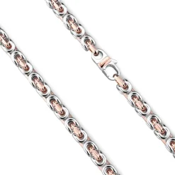 Cheap Zancan Silver And Rose Gold Chain Men'S Necklace. Colliers