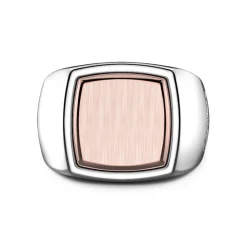 Discount Zancan Silver And Rose Gold Square Ring. Bagues