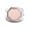 Hot Zancan Silver And Rose Gold Hexagonal Ring. Bagues