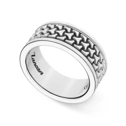 Fashion Zancan Silver Band Ring. Bagues