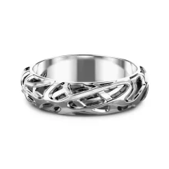 New Zancan Silver Band Ring. Bagues