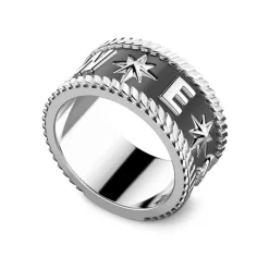 Store Zancan Silver Band Ring With Cardinal Points. Bagues