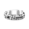 Best Zancan Silver Band Ring With Black Stones. Bagues