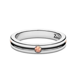 Cheap Zancan Silver Band Ring With Rose Gold Screw. Bagues