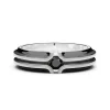 Clearance Zancan Silver Band Ring With Black Stone. Bagues