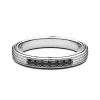 Flash Sale Zancan Silver Band Ring With Black Stones. Bagues