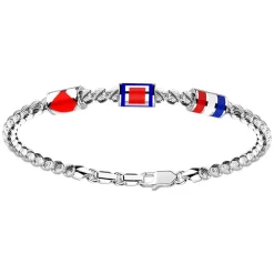Cheap Zancan Silver Beads Bracelet With Three Nautical Flags. Bracelets