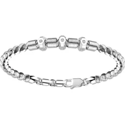 Discount Zancan Silver Beads Bracelet With Satin Finish Inserts. Bracelets