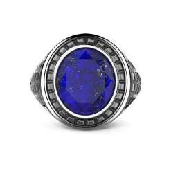 Store Zancan Silver Blue Stone Ring. Bagues