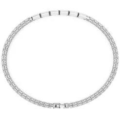 Store Zancan Silver Bracelet With Tag And Black Stones. Bracelets