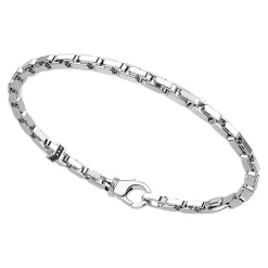 Outlet Zancan Silver Bracelet With Venetian Link And Black Stones. Bracelets