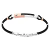 Fashion Zancan Silver Bracelet With 18K Gold Inserts, Stones And Kevlar. Bracelets