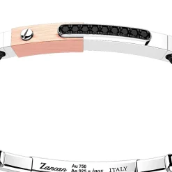 Fashion Zancan Silver Bracelet With 18K Gold Inserts, Stones And Kevlar. Bracelets