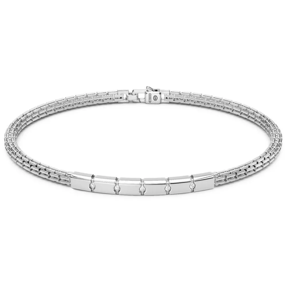 Discount Zancan Silver Bracelet With Tag And White Stones. Bracelets