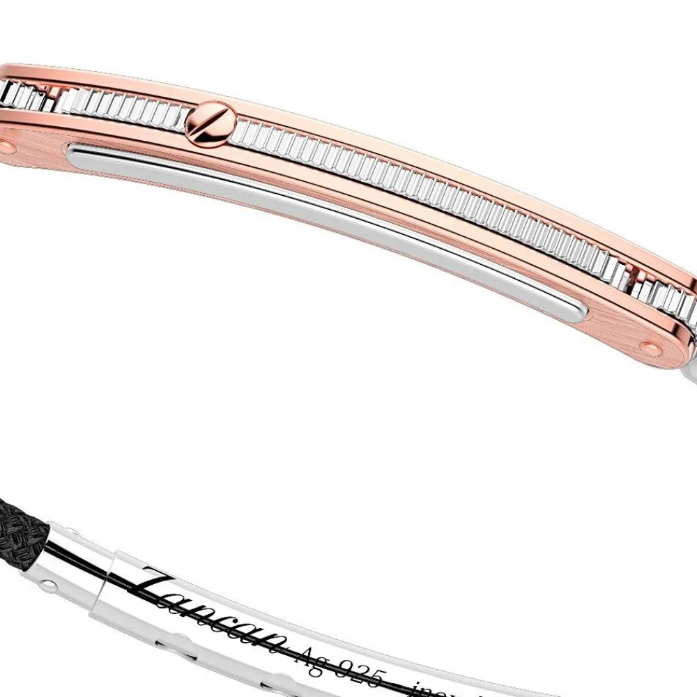 Flash Sale Zancan Silver Bracelet With 18K Gold Inserts And Kevlar. Bracelets